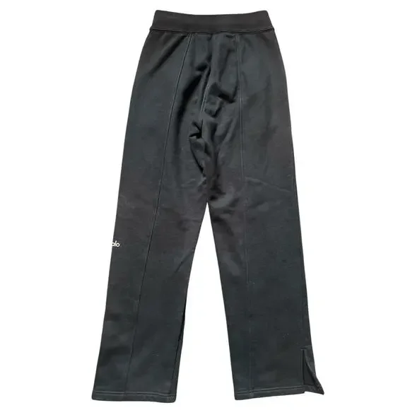 Alo Yoga High Waisted Straight Leg Black Free Time Sweatpants Size XS/S - Picture 2 of 5